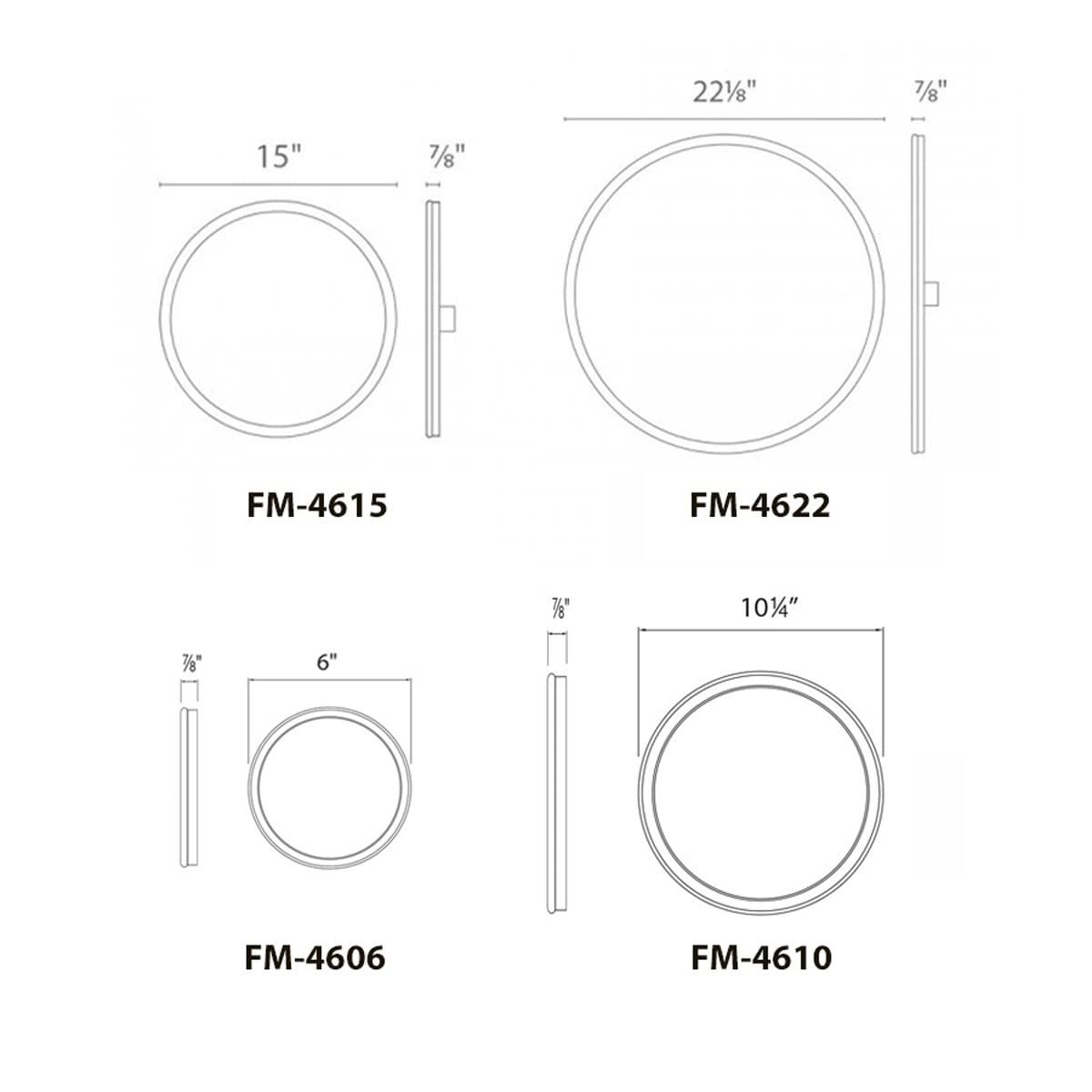 Sleek Brass Finish 22" LED Flush Mount with Frosted Acrylic Diffuser