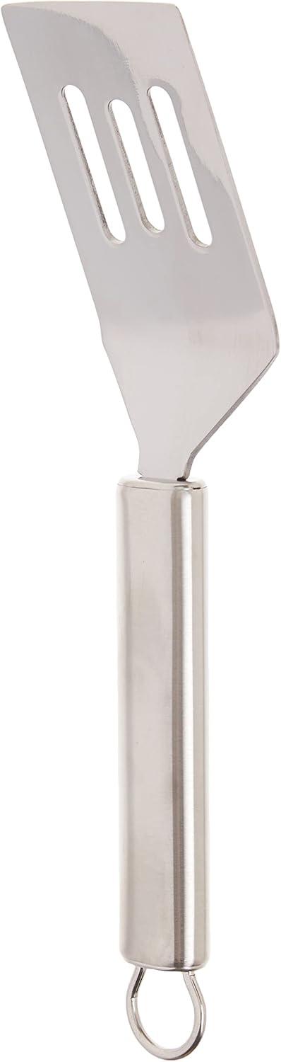 Stainless Steel Short Slotted Turner with Hanging Loop