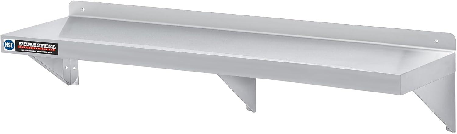 DuraSteel Stainless Steel Wall Shelf - 72" Wide x 14" Deep Commercial Grade - NSF Certified