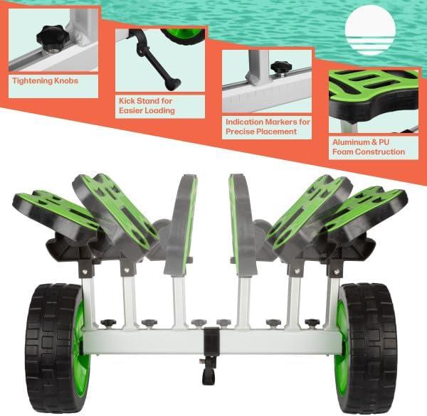 Kayak Cart with 220lb Capacity, Green