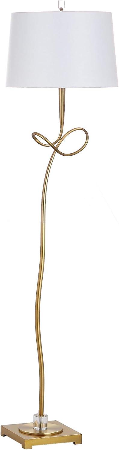 Elegant Gold and Off-White 66.5" Traditional Floor Lamp