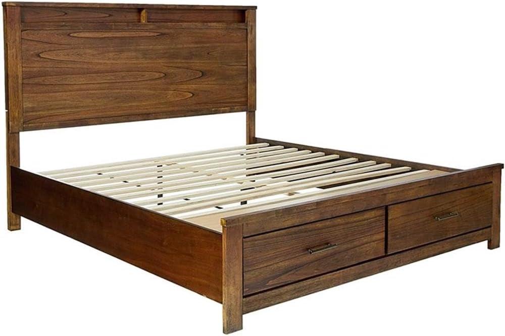 Acme Merrilee Eastern King Bed w/Storage, Oak