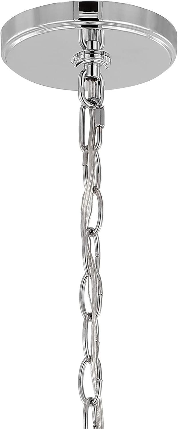 Camden Rustic 10" Chrome LED Pendant Lantern with Adjustable Chain