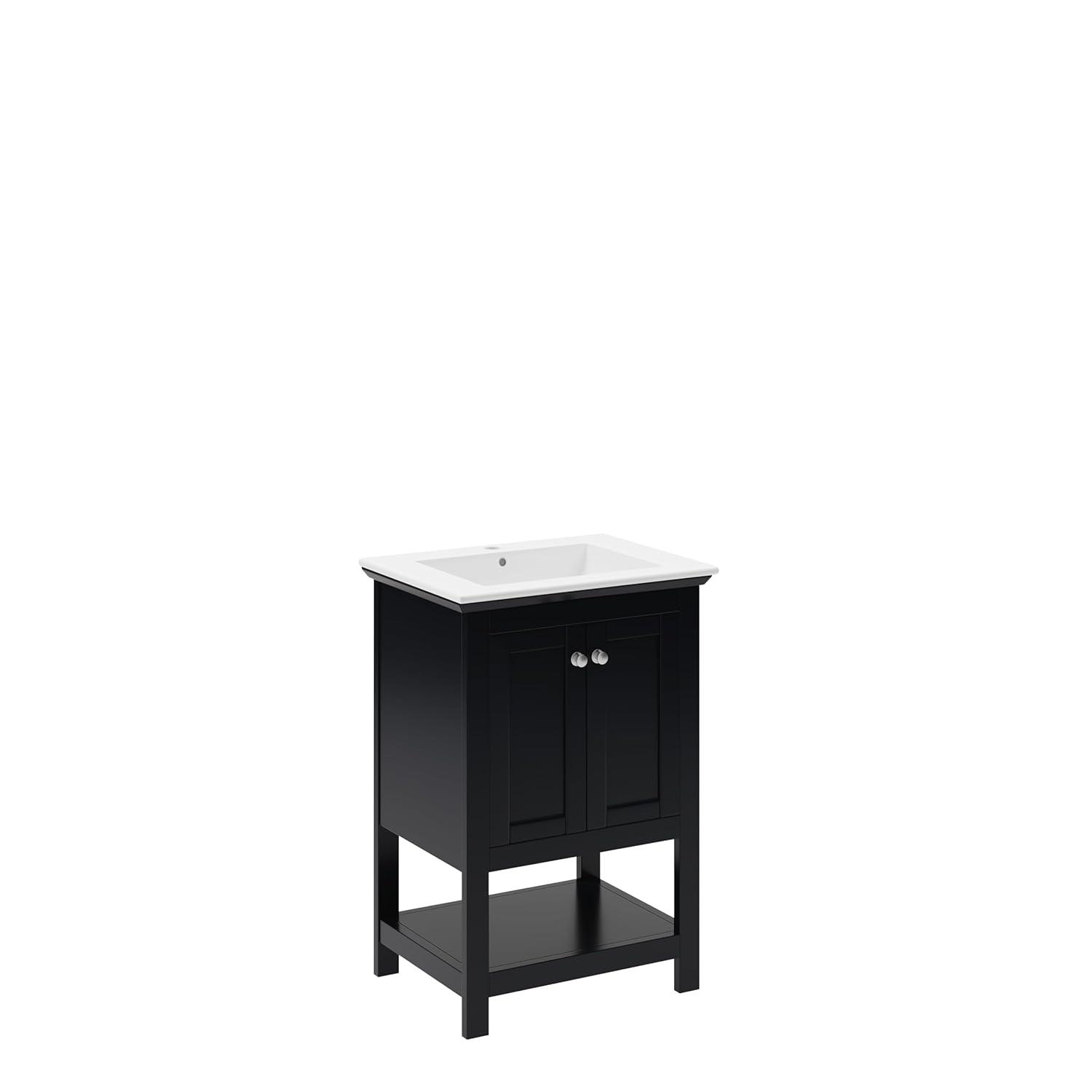 Manchester 24" Freestanding Single Sink Bathroom Vanity with Integrated Sink (Faucet Not Included)