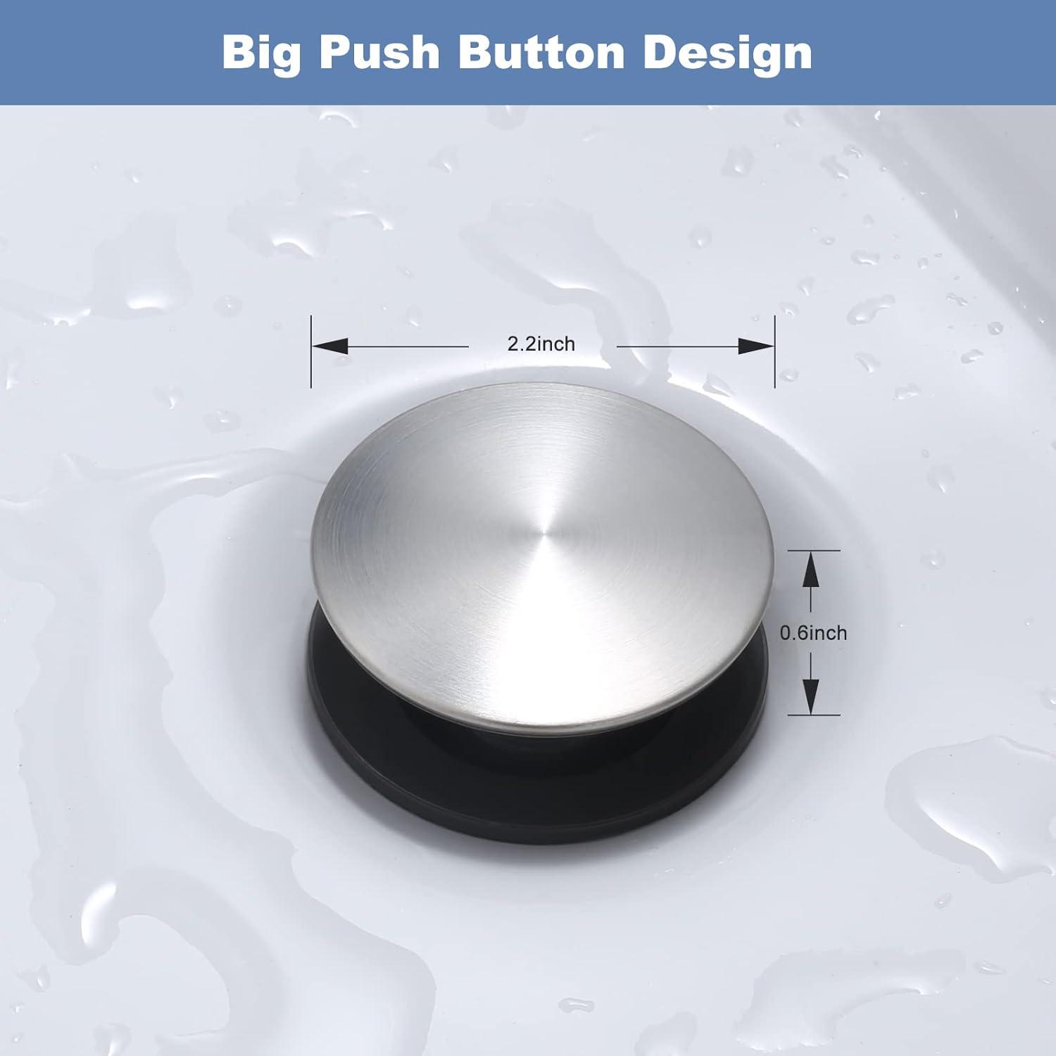 Pop-Up Bathroom Sink Drain with Overflow( 2Pack)