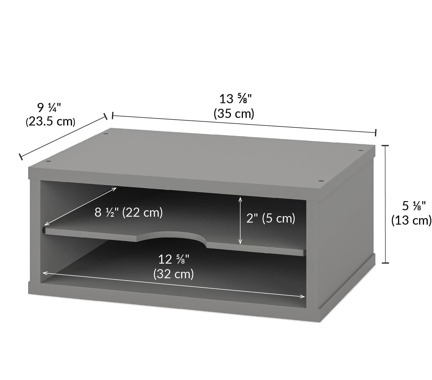 Ballucci Logan Stackable 2-Tier Paper Organizer and Monitor Stand