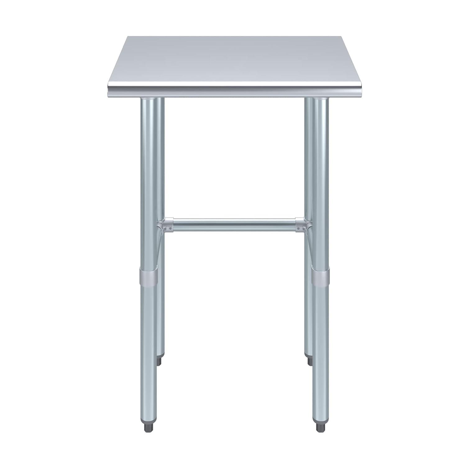 Amgood Stainless Steel Open Base Work Table