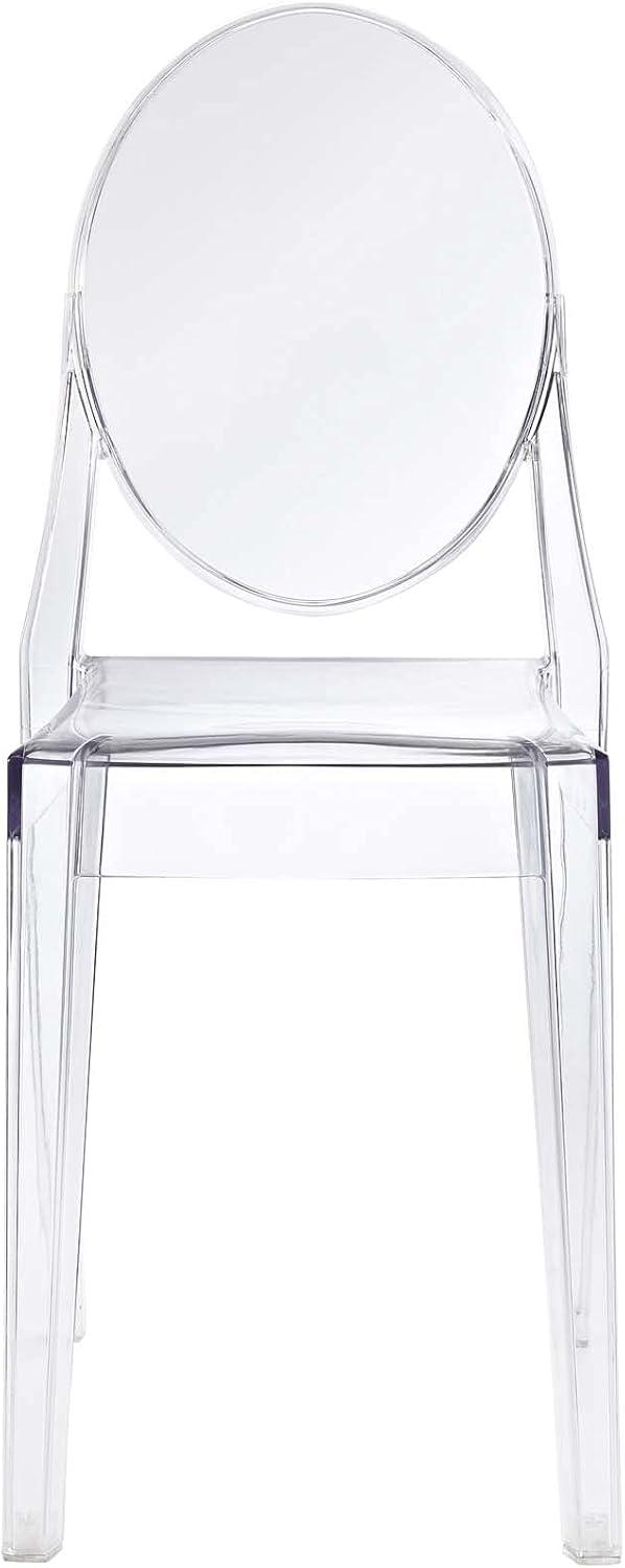 Modway Casper Modern Acrylic Stacking Four Dining Armchairs