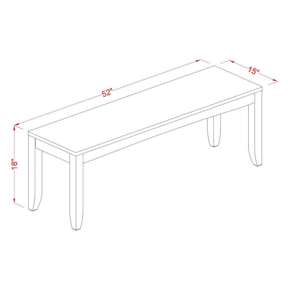 LYAN6-CAP-LC 6-Pc Kitchen Table with bench-Dining Table and 4 Dining Chairs and Bench