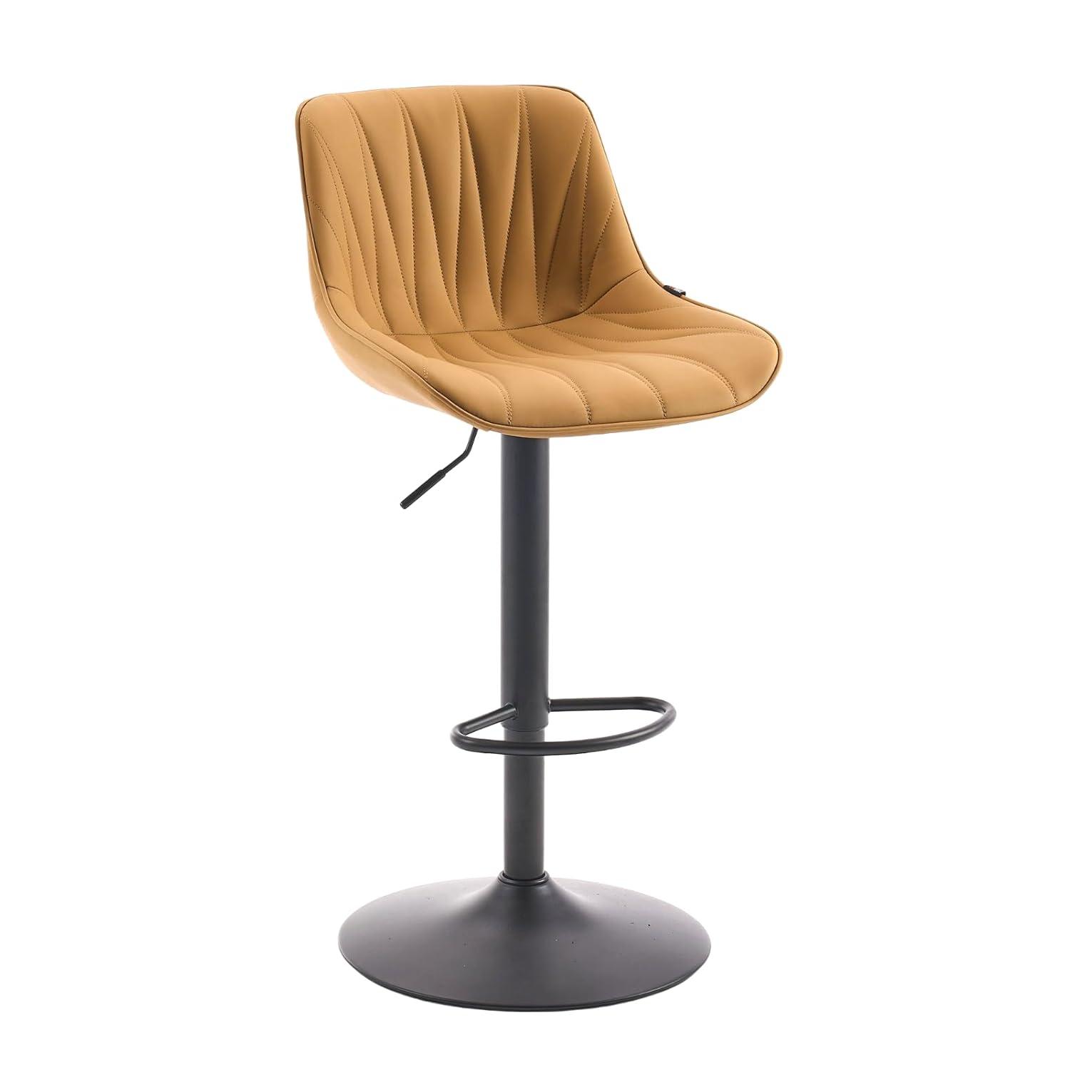 walsunny Swivel Upholstered Adjustable Height Counter Stool with Metal Frame (Set of 2)