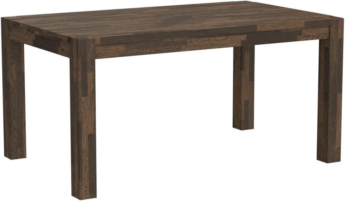 Contemporary Jacobean Distressed Wood Rectangular Dining Table