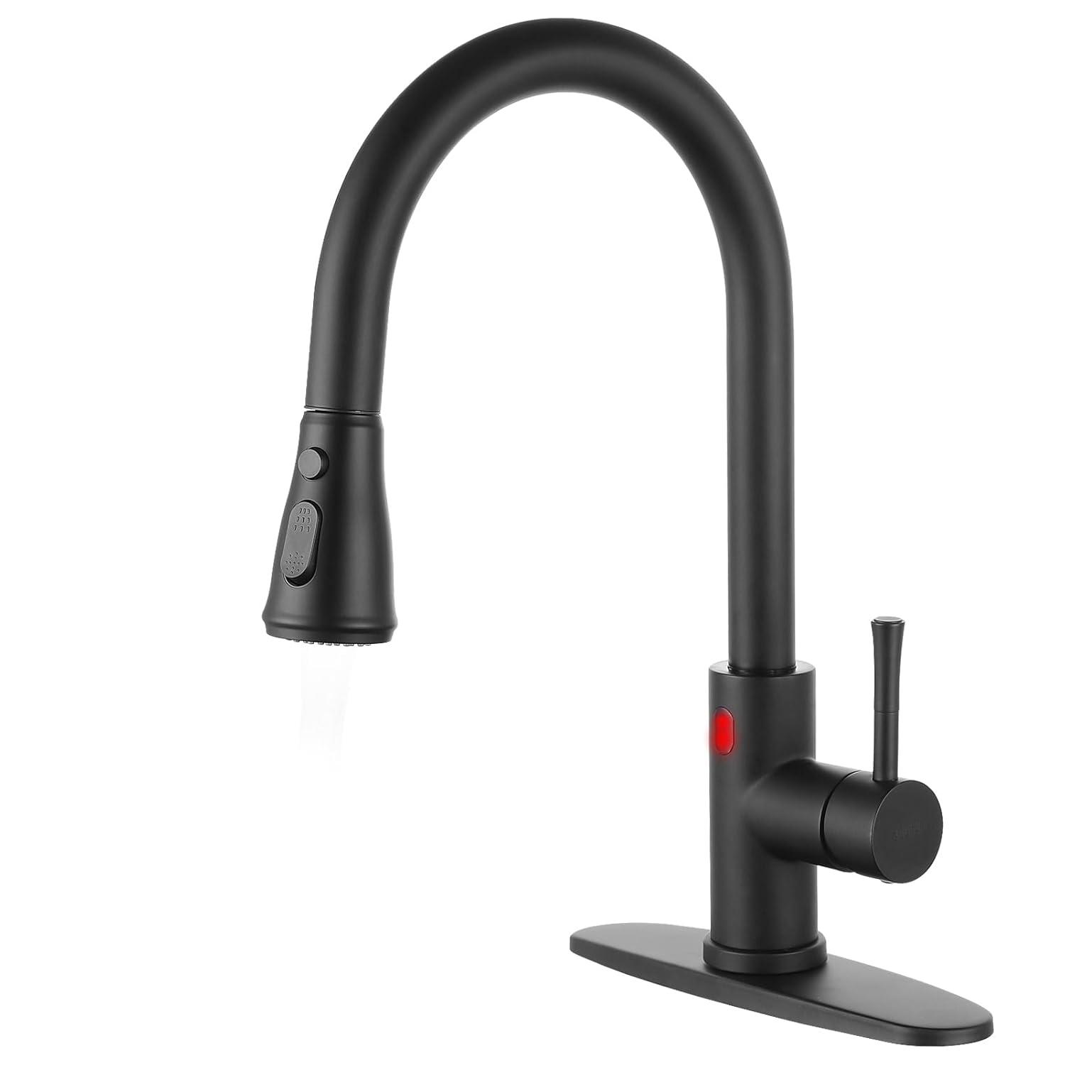 GAGALIFE Single Handle Pull Down Sprayer Kitchen Faucet High Arc Stainless Steel Faucet with 3-Function Sprayer JJL-CL-PT-SDP-G