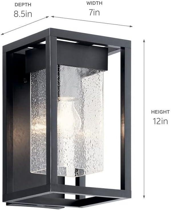 Kichler Mercer 12" High Black Silver Outdoor Wall Light