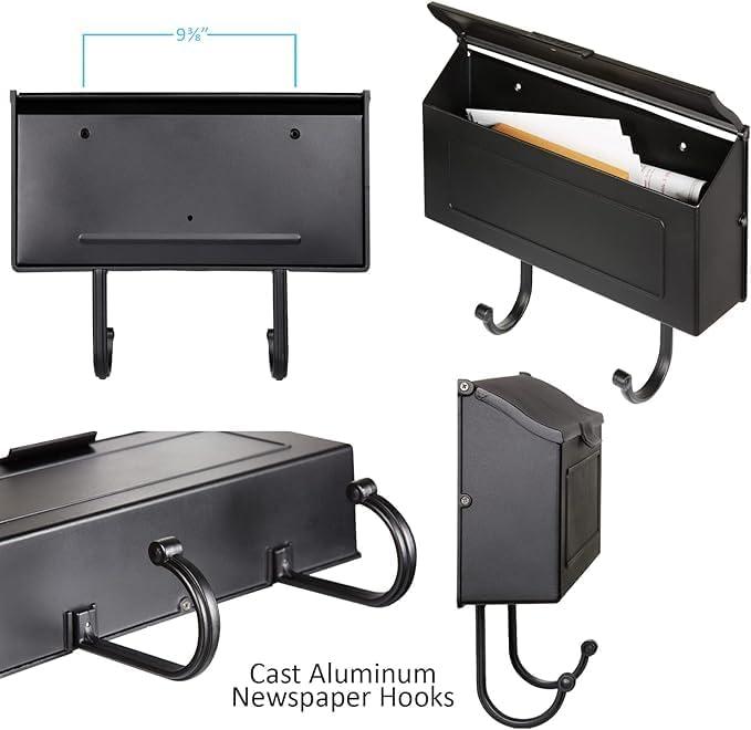 PRO-DF Cast Aluminum Wall Mounted Mailbox