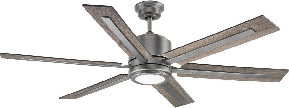 Progress Lighting Glandon 60 Glandon 60" 6 Blade Indoor Ceiling Fan - Nickel