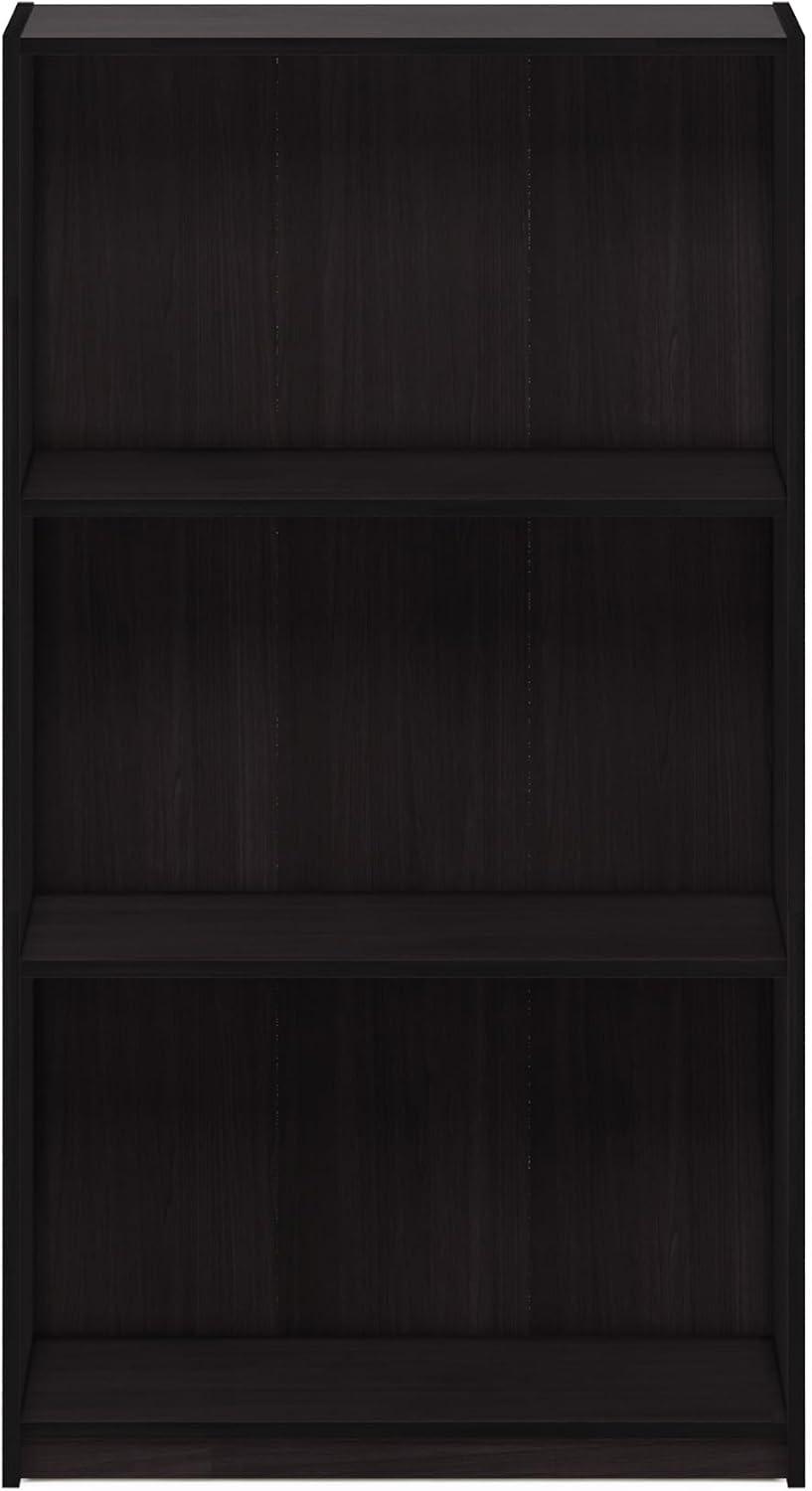 Furinno Basic 3 Cube Storage Bookcase Shelves for Any Space Needing Organization,Dark Walnut