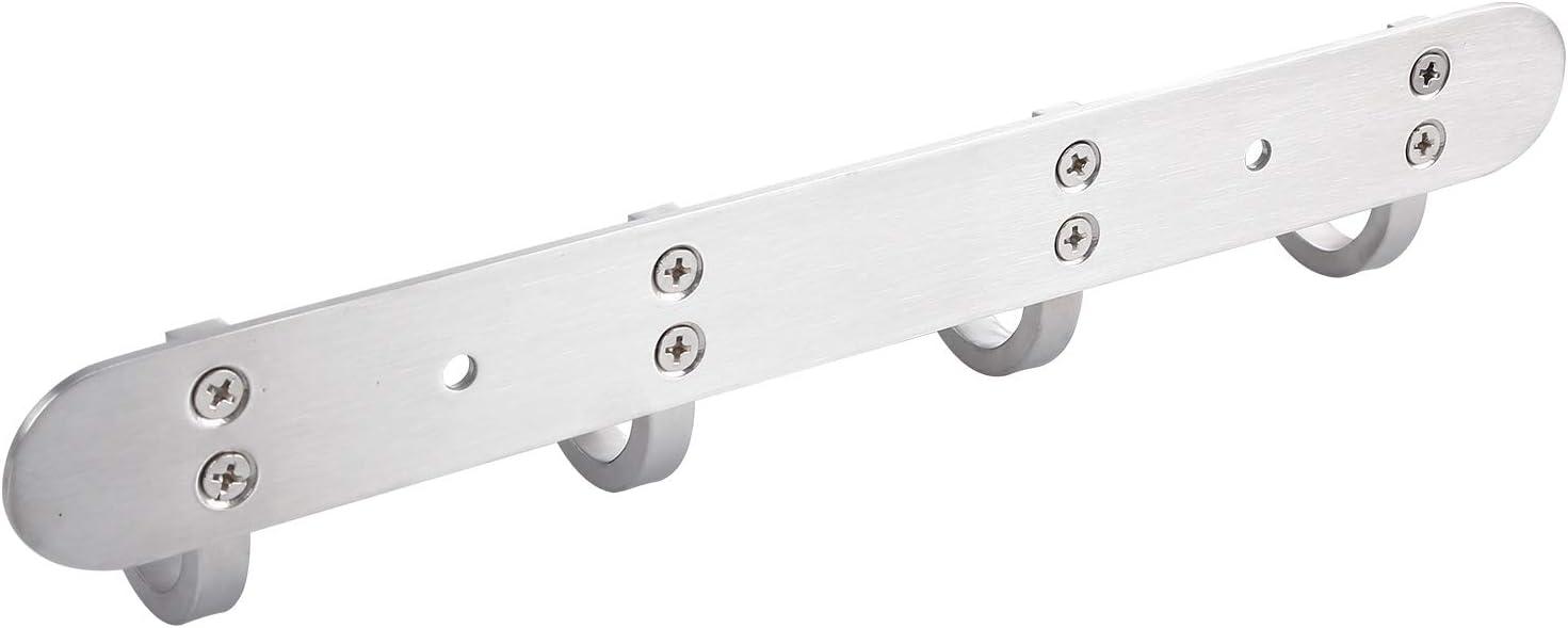 Brushed Nickel Stainless Steel Wall Mounted Coat Hook Rack