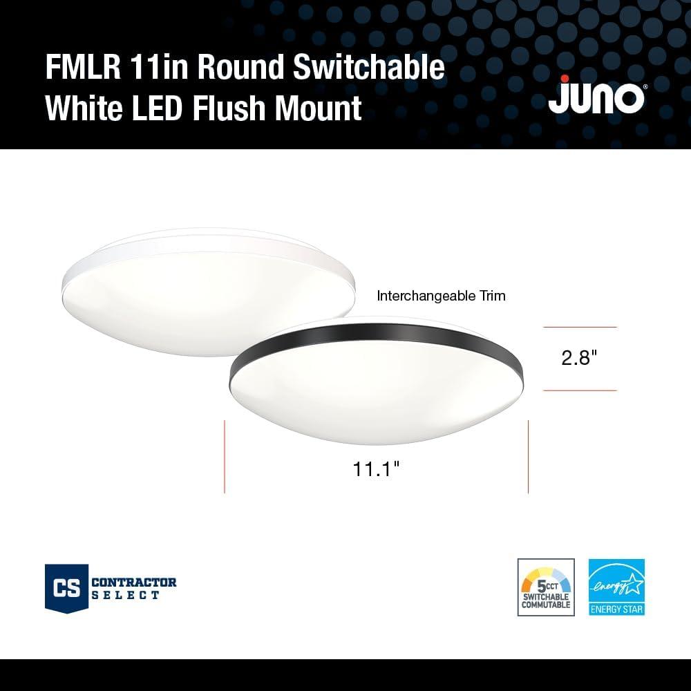 Juno Lighting Fmlr 11In Sww5 90Cri M4 Fmlr 11" Wide Switchable Color Temperature Led Flush