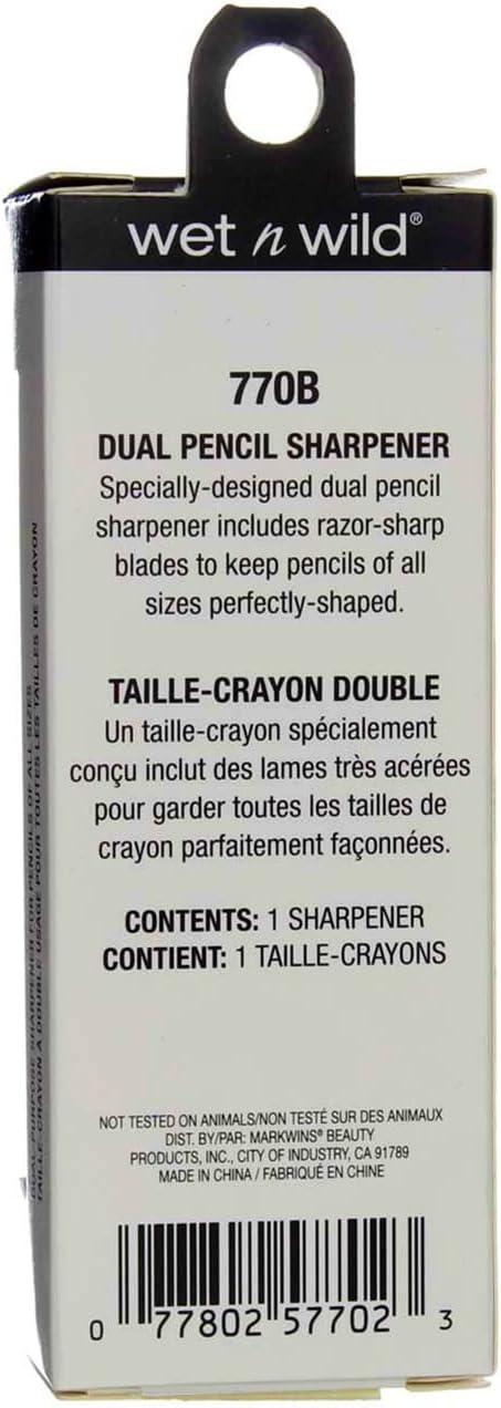 wet n wild Dual Pencil Sharpener Dual-Pencil Eyeliner Pencil Sharpener | Convenient | Essential Tool | Sharpens | Easy To Clean | Travel-Friendly | Compact