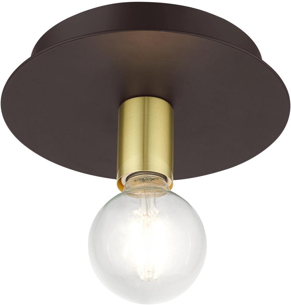 Livex Lighting Hillview 1 - Light Flush Mount in  Bronze