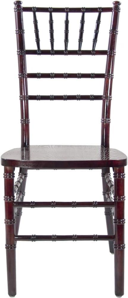 Elegant Mahogany Chiavari Hardwood Chair with Steel-Reinforced Seat