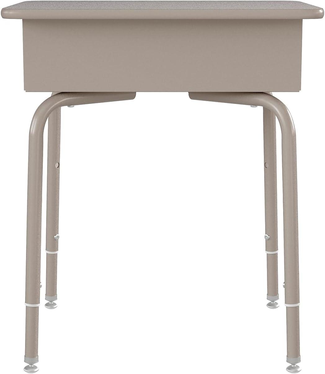 Flash Furniture Goddard Height-Adjustable Open Front Student Desk with Metal Book Box