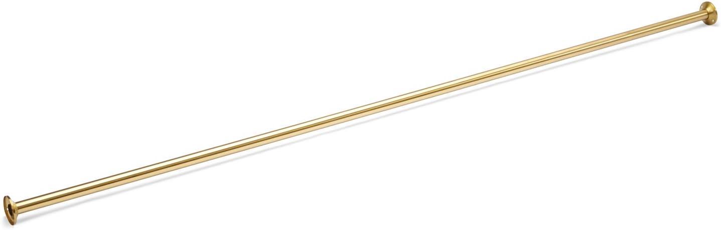 Signature Hardware 66" Brass Straight Shower Curtain Rod
