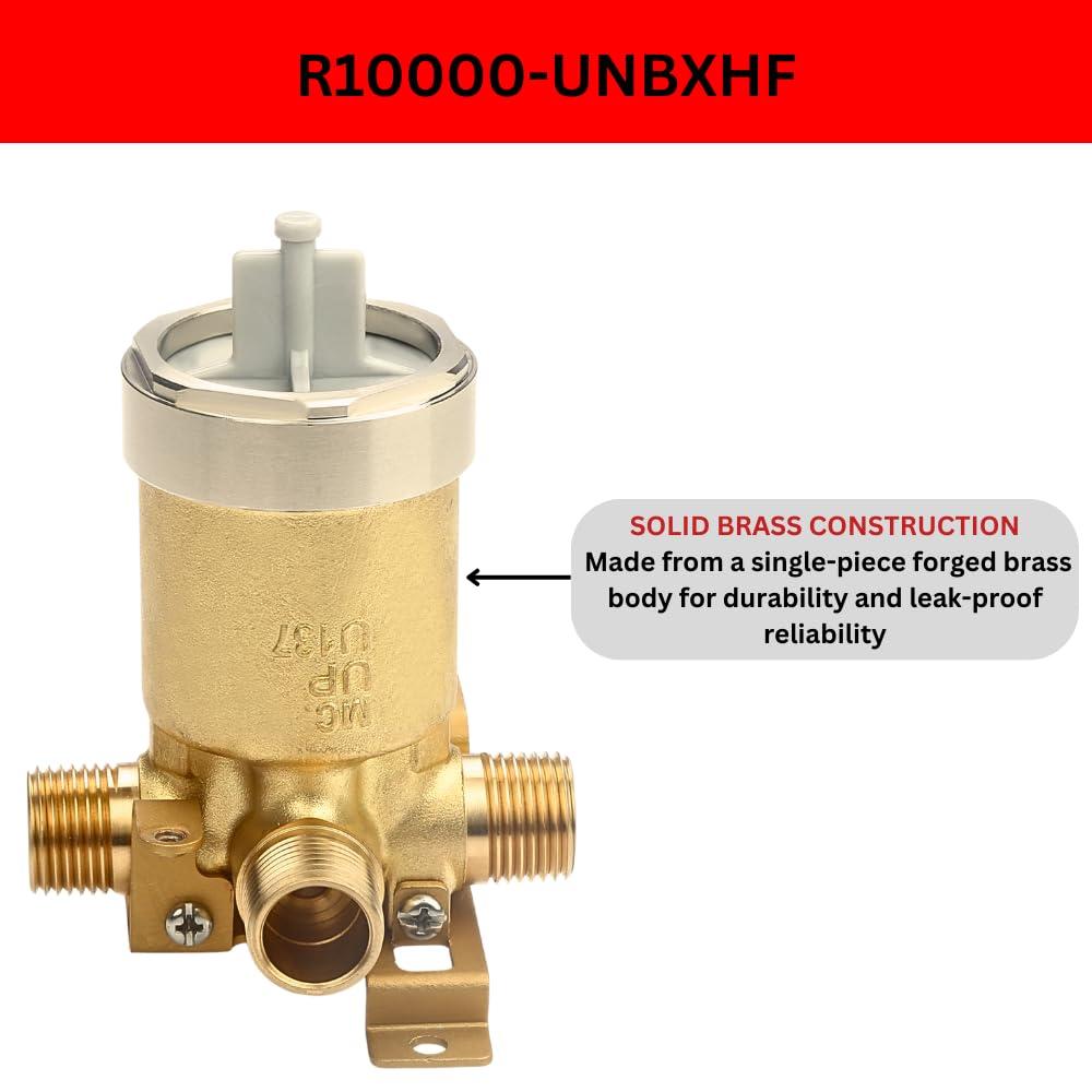R10000 UNBXHF Shower Valve Body, for Shower Faucet Decoration Kit, Bathroom Concealed Valve Diverter