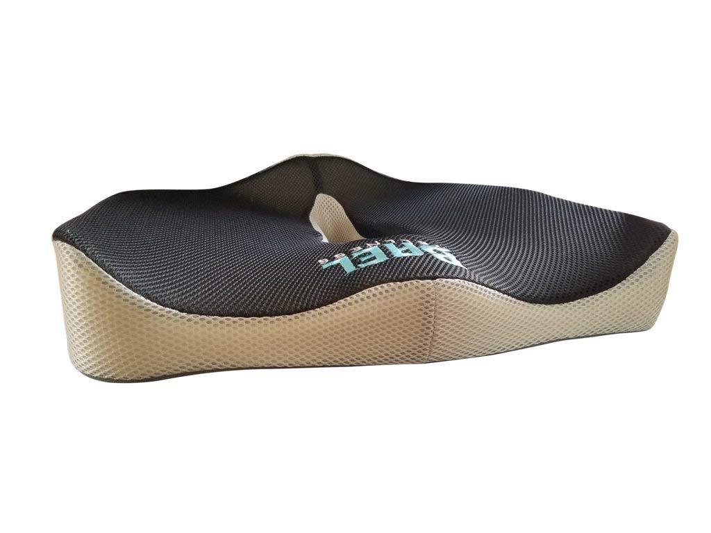 Premium Black and Beige Orthopedic Seat Cushion Pack for Pain Relief