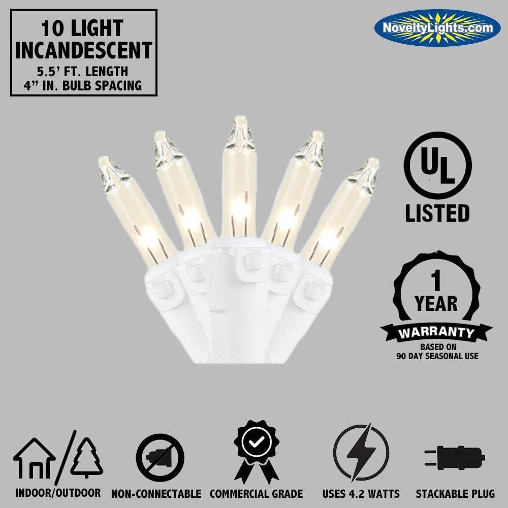 White Corded Electric Outdoor Christmas Tree Lights