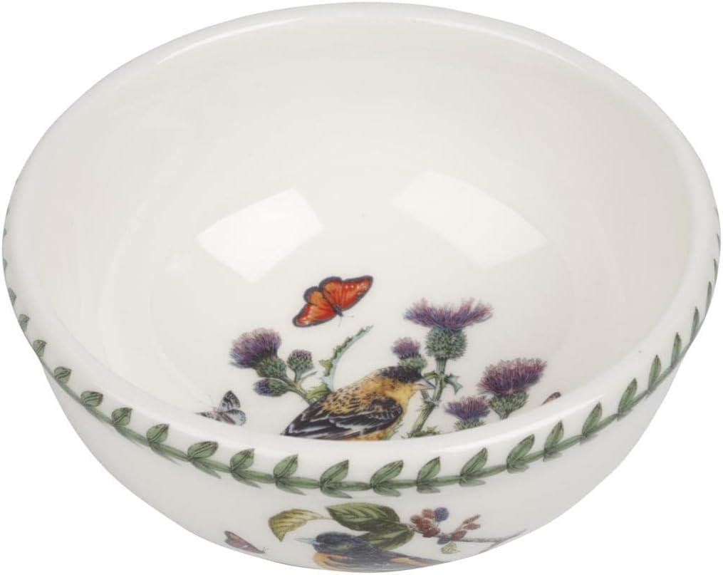 Portmeirion Botanic Garden Birds Individual Fruit Salad Bowl, Set of 6, Made in England - Assorted Bird Motifs,5.5 Inch