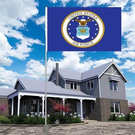 DANF Military Flag for US Air Force USAF Double Sided 3 Ply 3x5 Outdoor Banner, Heavy Duty Double Stitched Vivid Color Decoration with Brass Grommets