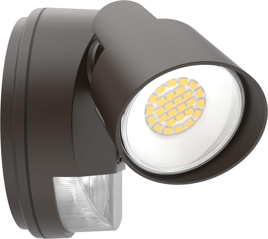 Lithonia Lighting 2 - Head Hardwired Dusk to Dawn Outdoor Security Flood Light with Motion Sensor