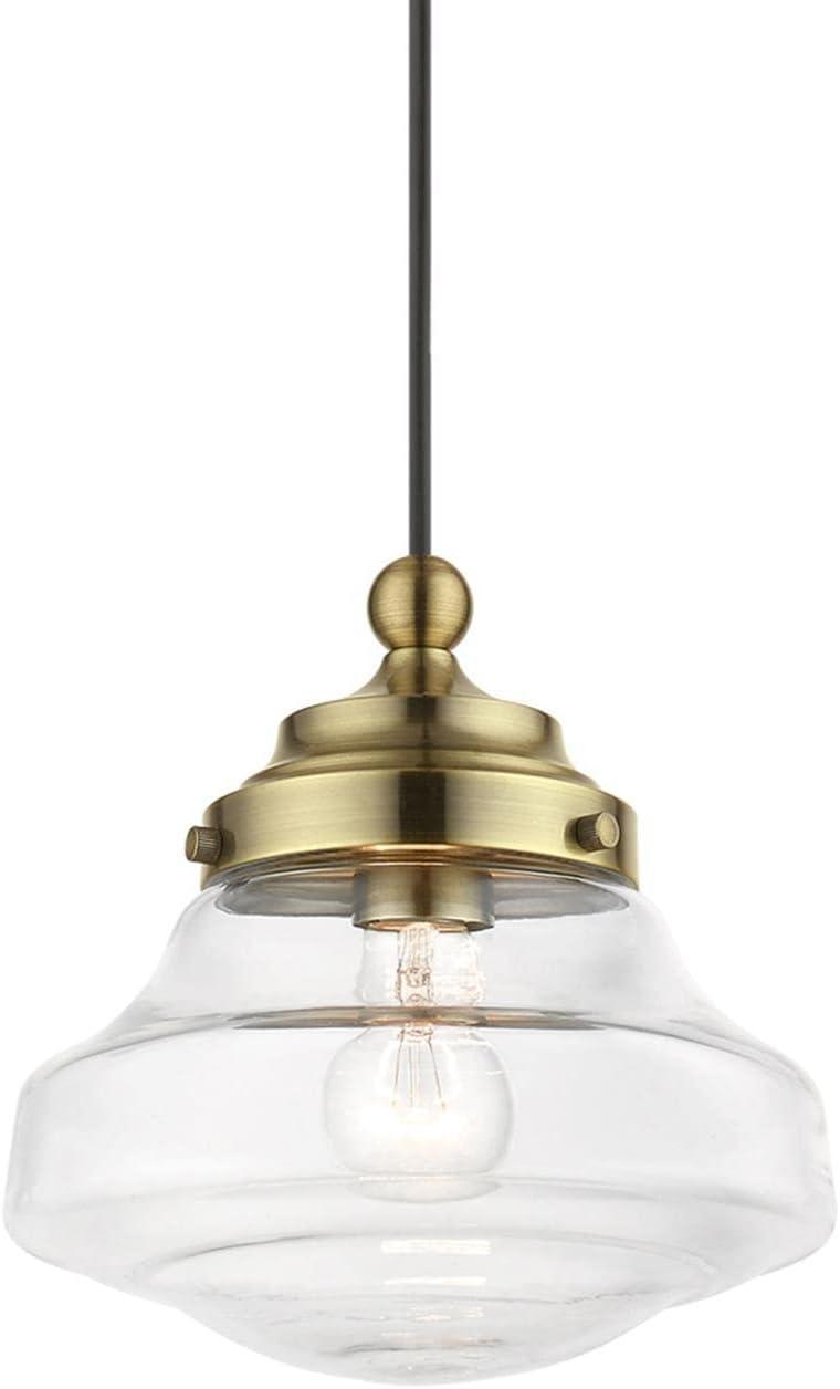 Livex Lighting Avondale 1 - Light Pendant in  Antique Brass