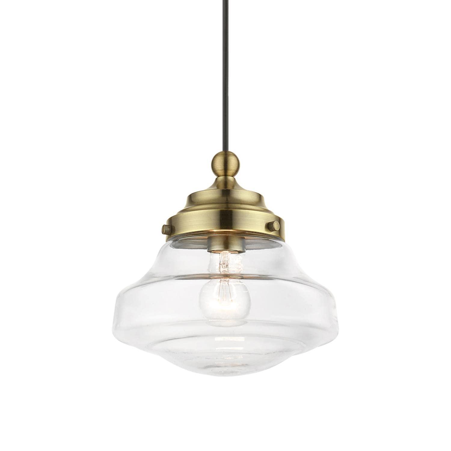 Livex Lighting Avondale 1 - Light Pendant in  Antique Brass