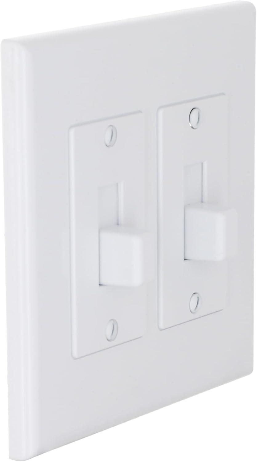 Revive White Smooth 2-Gang Wall Plate Cover