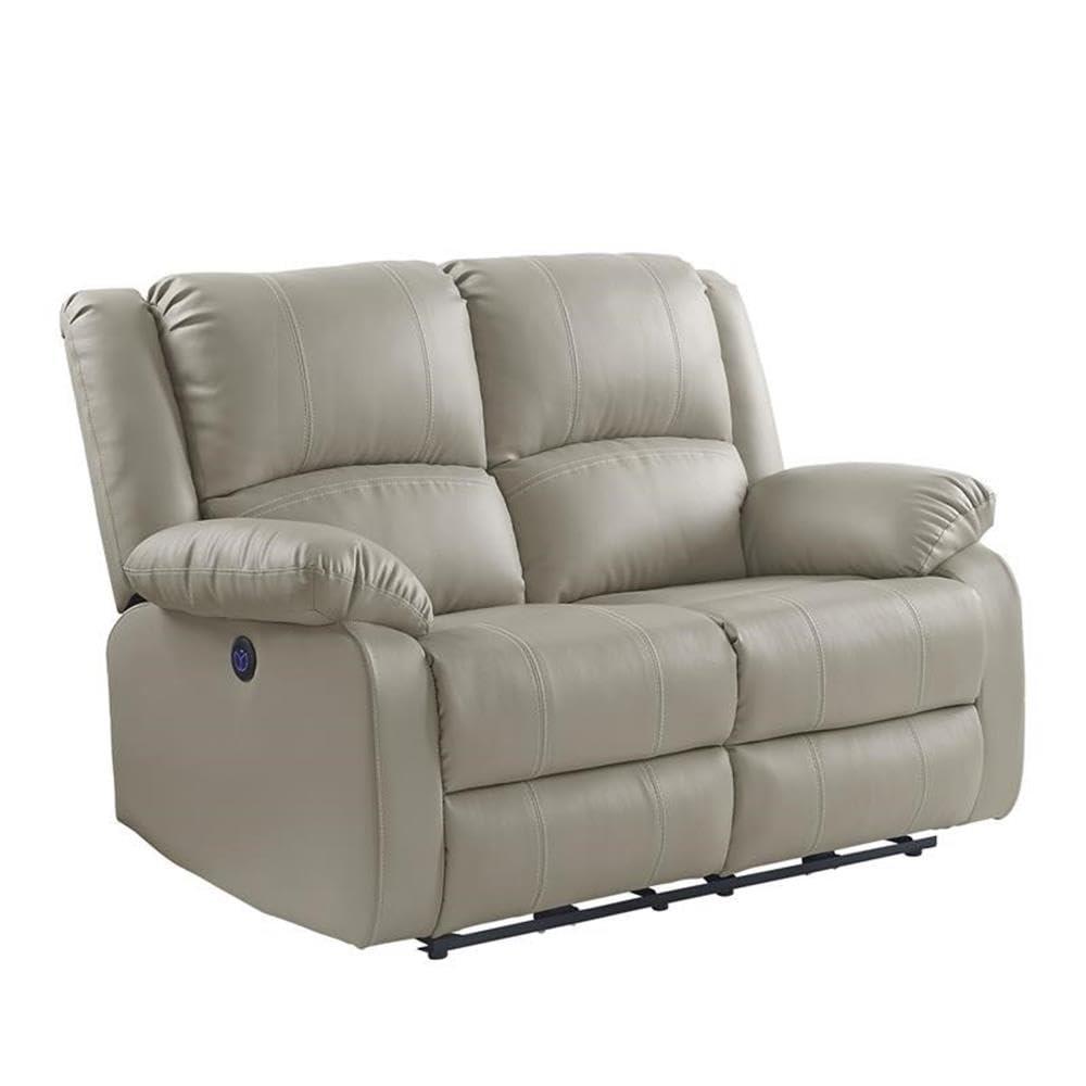 Acme Zuriel Power Motion Loveseat in Beige PU-Color:BeigeMaterial