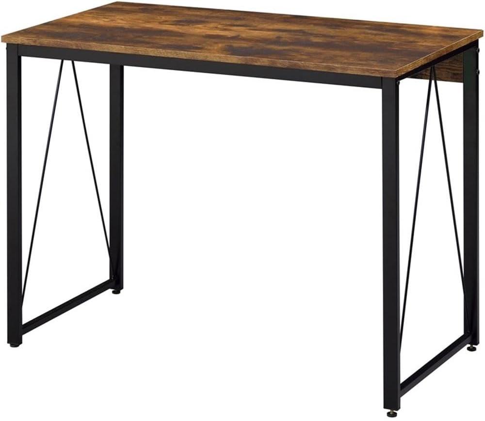 ACME Zaidin Writing Desk in Weathered Oak and Black