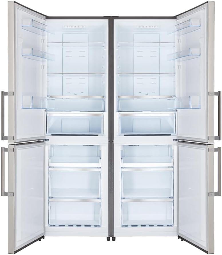Guardia 46.8-Inch Side-by-Side Bottom Freezer Refrigerator Stainless Steel, 21.6 cu.ft.