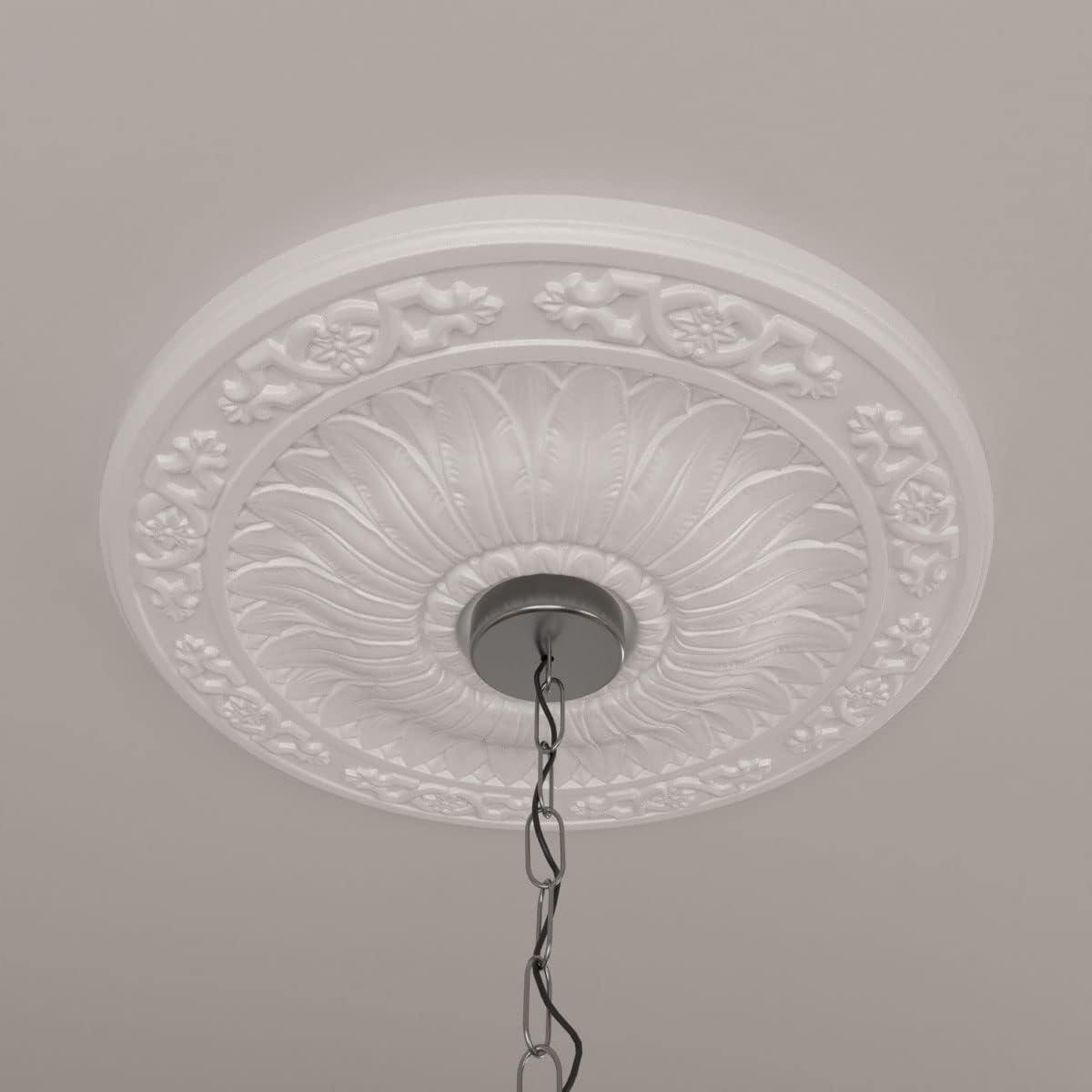 Ekena Millwork 20 1/4"OD x 1 1/2"P Lunel Ceiling Medallion (Fits Canopies up to 3 3/4")