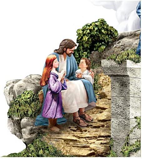 The Bradford Exchange Thomas Kinkade The Life of Christ Hand Painted Sculptural Masterpiece A Celebration of His Infinite Love Religious Statue Illustrating 5 Biblical Life Events of Jesus 12"-Inches