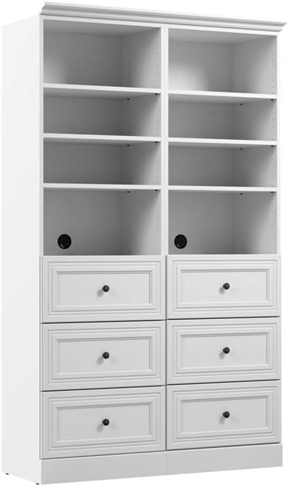 Bestar Versatile 50" Engineered Wood Closet Organization System in White