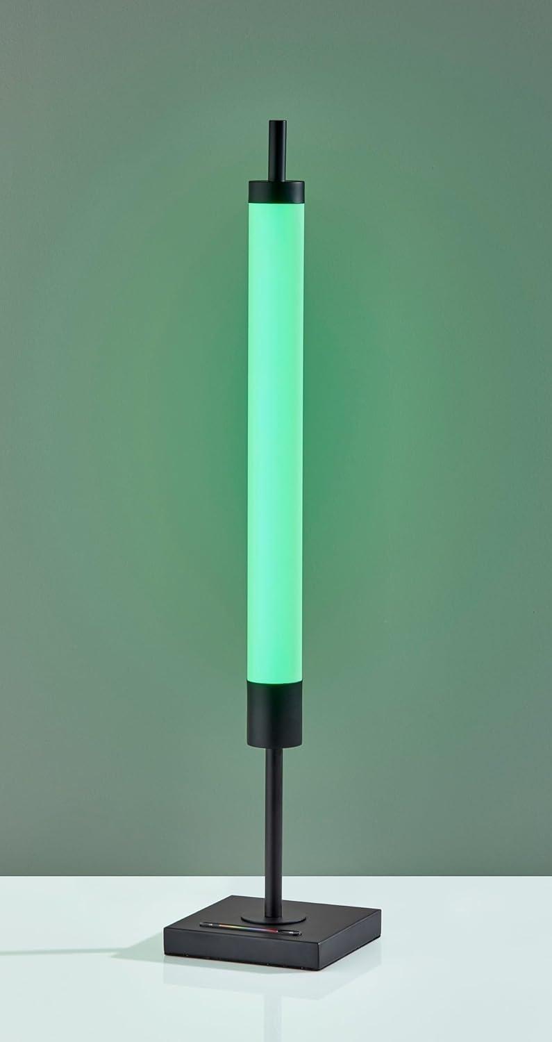 Collin LED Table Lamp Black with Touch Switch & RGB Spectrum - Adesso