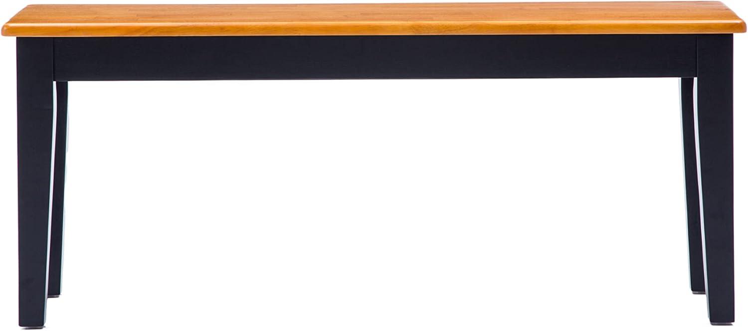 Shaker Wood Dining Bench Black/Oak - Boraam: Rubberwood, Sustainable, Entryway, Mudroom, Rectangle