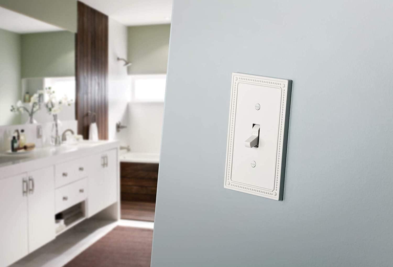 Franklin Brass Classic Beaded 2-Gang Toggle Light Switch Wall Plate