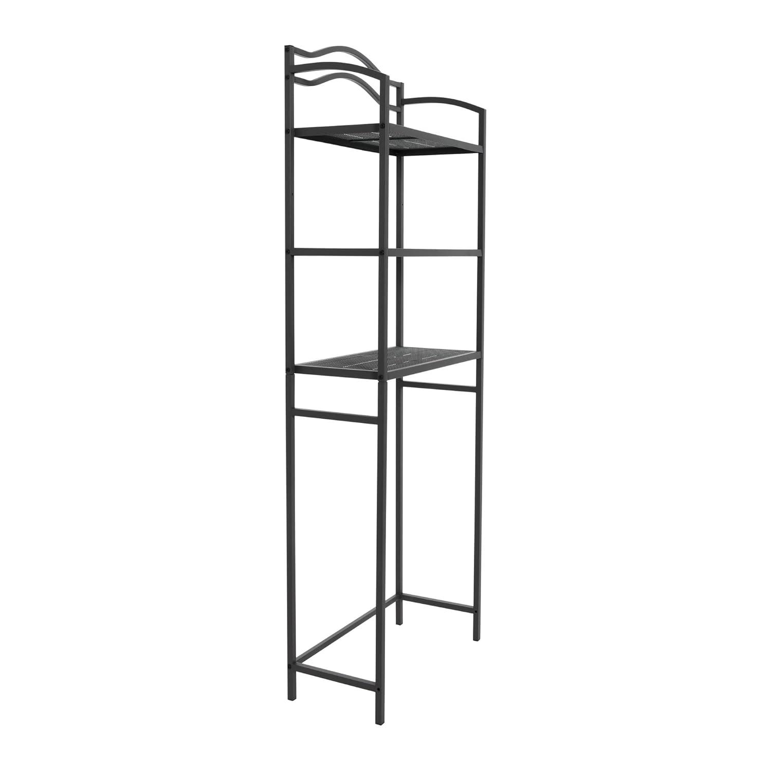 3-Tier Metal Over the Toilet Bathroom Storage Shelf, Gray