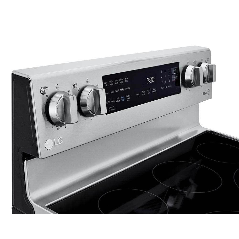 LG LG Smart Wi-Fi Enabled True Convection InstaView® Electric Range with Air Fry, 6.3 cu. ft. LREL6325F