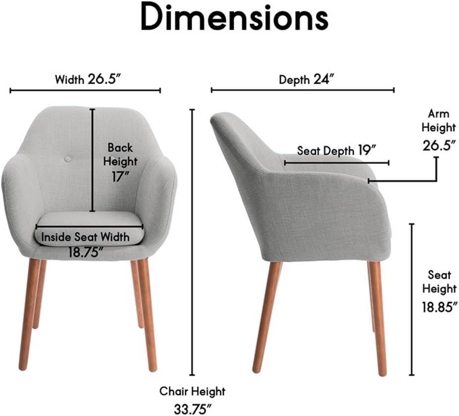 Adore Decor Roux Mid-Century Accent Chair for Home Office or Living Room