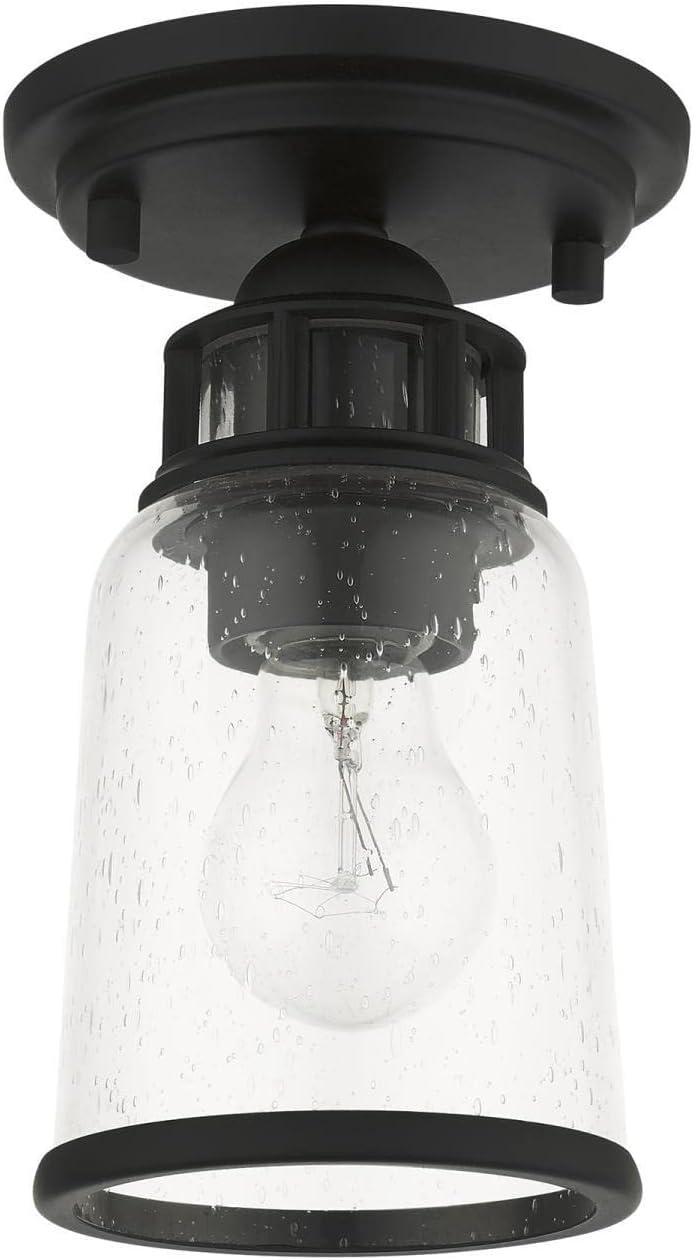 Livex Lighting Lawrenceville 1 - Light Flush Mount in  Black