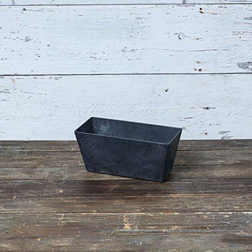 Novelty Artstone Ella Flower Box, Black, 14.5in